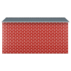 12 x 8 Ft Outdoor Storage Shed, Garden Tool Shed w/ Lockable Doors, Vents, Utility Metal Shed for Backyard Patio, All-Weather, Red Brick Style