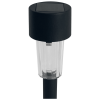 (10 pack) Solar Powered Black Classic Column LED Path Light and Landscape Light, 2 Lumens