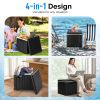 10 Gallon Cooler Side Table, Portable Ice Chest with Built-in Handle, Multifunctional Ice Cooler Outdoor Cocktail Side Table for Camping, Picnic