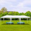 10*30ft White Outdoor Canopy Tent Without Sidewalls Low Configuration PE Cover and Powder Coated Steel Frame Event Shelter for Backyard Garden Party C