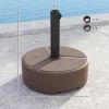 Outsunny Round Patio Umbrella Base Holder, Heavy Duty Outdoor Umbrella Stand Base, Filled Up to 44lbs with Stand or 40lbs with Water for Garden