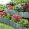Garden Edging Border,Imitation Stone Effect Garden Lawn Border,No Dig Flexible Lawn Edging and Flower Bed Border (Grey-20)