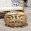 Boho Style Outdoor Wicker Coffee Table