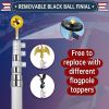 25 ft. Telescopic Aluminum Flagpole with U.S. Flag Ball