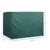 Outsunny 3-Seater Patio Swing Cover, Outdoor Garden Furniture Protection Hammock Cover Waterproof 85" X 61" X 59", Dark Green