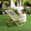 Set of 2 Weaving Chair, with Handwoven Rope for Patio, Living Room, Garden, Balcony