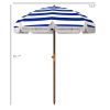 Outsunny Pop-Up Beach Shelter, Azure, Vent Ruffles, Carry Bag, Trendy Sun Protection