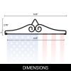 Garden Flag Wall Hanger 14.2 inch Black Wrought Iron Small Flag Hanger Heavy Duty Garden Flag Holder (Ideal for Flag/Banner with Width Smaller than 13