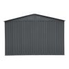 10' x 12' Steel Outdoor Storage Shed, Galvanized Steel Metal Garden Shed with Lockable Doors, Heavy-Duty Storage Tool House for Garden, Backyard