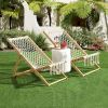 Set of 2 Weaving Chair, with Handwoven Rope for Patio, Living Room, Garden, Balcony