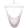 Sling Chair Sling Pendulum Chair Hammock Mesh Air/Sky Chair Deluxe Cotton Rope Sling with Trim for Bedroom Beach Patio Deck Porch Garden Indoor/Outdoo
