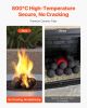 5 Inch 6 Pcs Ceramic Fire Balls Round Fire Stones Reusable Lava Rocks