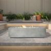 Rashid Rectangular Concrete Propane Fire Pit Table – Smokeless Outdoor Heater