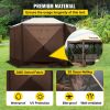 VEVOR Camping Gazebo Screen Tent, 12*12ft, 6 Sided Pop-up Canopy Shelter Tent with Mesh Windows, Portable Carry Bag, Stakes