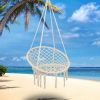 Tassel Cotton Hanging Rope Hammock Chair Swing Round Indoor Outdoor Home Garden Patio