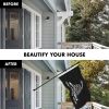 Combo Pack Flag Pole 6 FT Black Tangle Free Gadsden Black and White Flag 3x5ft 150D Printed Polyester