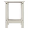 36*36*47cm Single Layer Square HDPE Side Table White