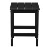 36*36*47cm Single Layer Square HDPE Side Table Black
