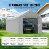 VEVOR Carport Replacement Canopy Cover Top + Side Wall 10 x 20 ft, Garage Tent Shelter Tarp Heavy-Duty Waterproof & UV Protected