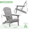 Wood Lounge Patio Chair for Garden Outdoor Wooden Folding Adirondack Chair Set of 2 Solid Cedar Wood Lounge Patio Chair for Garden, Lawn, Backyard,
