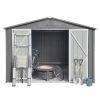 Metal garden sheds 8ftx10ft outdoor storage sheds Grey (Old sku:W1350S00016)