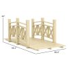 Outsunny 5' Wooden Garden Bridge Footbridge for Backyard Ponds, Creeks, Streams, Nature Wood