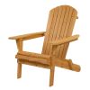 [Replace 57738306]Folding Wooden Adirondack Lounger Chair with Natural Finish