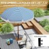 Outsunny Square Patio Umbrella Base, 42 lbs Concrete Heavy Duty Umbrella Base with Holder for 1.25"/1.5" Poles for Outdoor, Lawn, Poolside, Teak