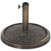 Outsunny Round Patio Umbrella Base, 26 lbs Resin Umbrella Stand Base, Heavy Duty Patio Umbrella Holder for 1.3"/1.5"/1.9" Umbrella Poles for Outdoor