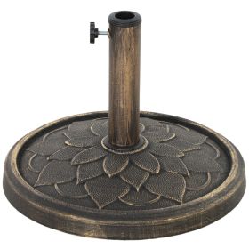Outsunny Round Patio Umbrella Base, 26 lbs Resin Umbrella Stand Base, Heavy Duty Patio Umbrella Holder for 1.3"/1.5"/1.9" Umbrella Poles for Outdoor