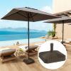 Outsunny Square Patio Umbrella Base Holder, Heavy Duty Outdoor Umbrella Stand Base, Filled Up to 42lbs with Stand or 33lbs with Water for Garden