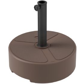 Outsunny Round Patio Umbrella Base Holder, Heavy Duty Outdoor Umbrella Stand Base, Filled Up to 44lbs with Stand or 40lbs with Water for Garden