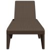 Sun Lounger Brown 73.2"x23.6"x11.4" PP