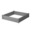 48x48x10 Inch Raised Garden Bed Outdoor Wooden Planter Box with Ground Liner Tool Free Assembly Elevated Flower Vegetable Bed for Backyard Lawn Patio