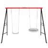 Swing Stand Frame,Swing Set Frame for Both Kids and Adults,500 Lbs Heavy-Duty Metal A-Frame Backyard Swing for Indoor Outdoor,Red(Frame Only)