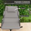 Outsunny Hammock Chair with Stand and PA Coating Cushion, Hanging Swing Chair with Steel Frame for Indoor and Outdoor, Gray