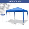 10'x10' Gazebo Waterproof Outdoor Canopy Patio Tent Party Tent for Wedding BBQ Cater, Blue