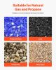 1-2 Inch 48 Pcs Ceramic Fire Pebble Stones Lava Rocks Reusable