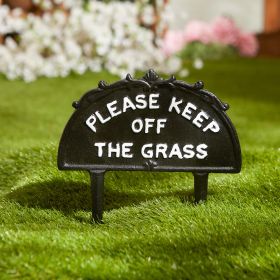 PLEASE KEEP OFF THE GRASS GARDEN STAKE