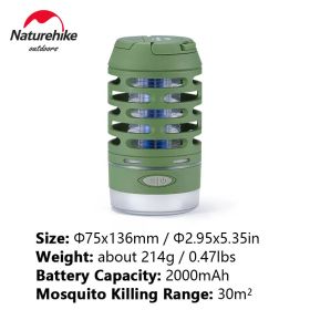 Naturehike Mosquito Repellent Light Outdoor Electronic Insect Killer Camp Light (Color: GREEN)