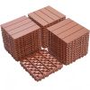 Plastic Interlocking Deck Tiles, 12.00"x12.00"(Pack of 44 ), Patio Flooring Outdoor Waterproof All Weather Use for Garden Poolside Front/Back Yard