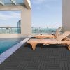 Plastic Interlocking Deck Tiles, 12.00"x12.00"(Pack of 44 ), Patio Flooring Outdoor Waterproof All Weather Use for Garden Poolside Front/Back Yard