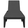 Sun Lounger Anthracite 73.2"x23.6"x11.4" PP