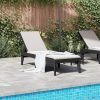 Sun Lounger Anthracite 73.2"x23.6"x11.4" PP