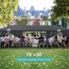1 Set of 10'x30' Party Tent Canopy for Outdoor Weddings, Heavy-Duty Waterproof Event Shelter with Removable Sidewalls, Ideal for Parties, Booths