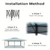 13x13FT Outdoor Pop Up Canopy Tent with Netting Adjustable Height Top Heavy Duty Steel Frame UV50 Plus Sun Protection Easy Setup Shelter for Camping B